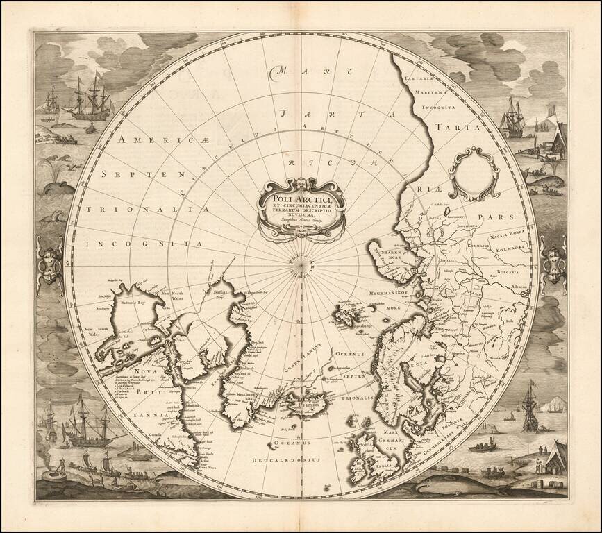 Poli Arctici, et Circumiacentium Terrarum Descriptio Novissima