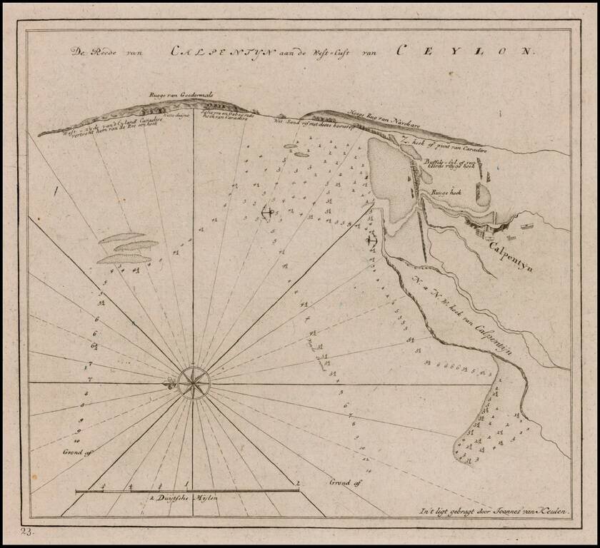 De Reede van Calpentyn aasn de West=Cust van Ceylon