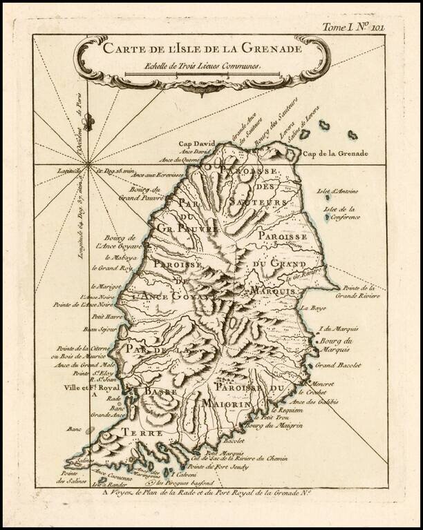 Carte De L'Isle De La Grenade
