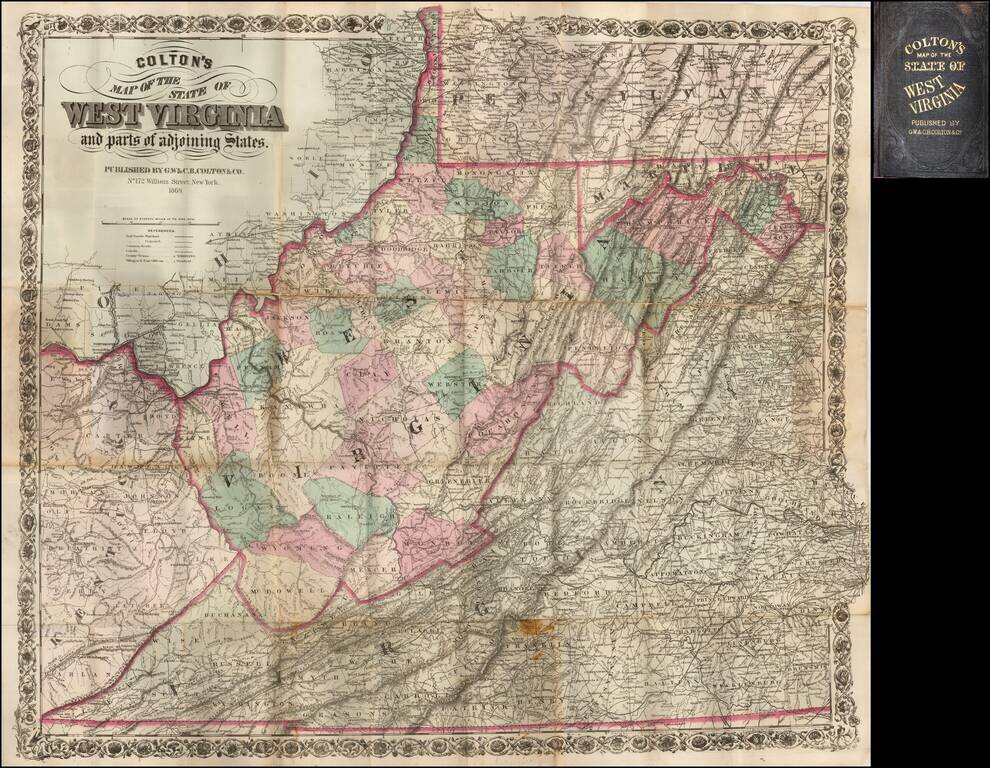 Colton's Map of the State of West Virginia and parts of Adjoining States . . . 1869