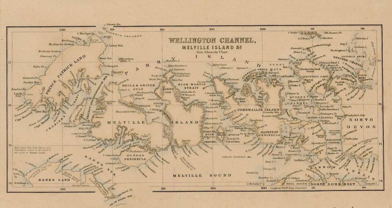 Wellington Channel,  Melville Island &c. from Admiralty Chart