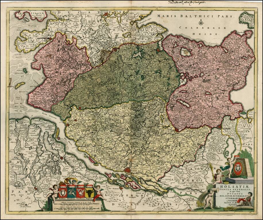 Holsatiae Tabula Generalis in qua sunt Ducatus Holsatiae, Dithmarsiae, Stormariae, Et Vagriae . . .
