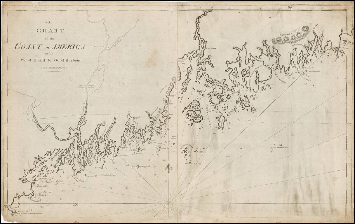 A Chart of the Coast of America From Wood Island to Good Harbour  From Holland's Survey