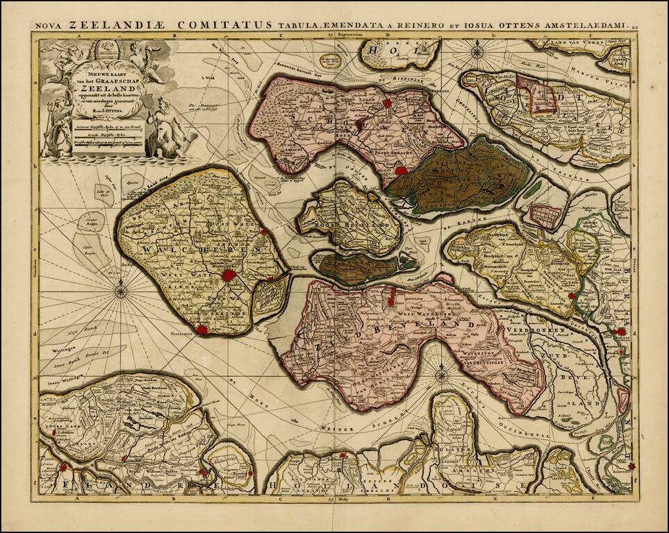 Nieuwe kaart van de graafschap Zeeland . . . / Nova Zeelandiae Comitatus Tabula . . .