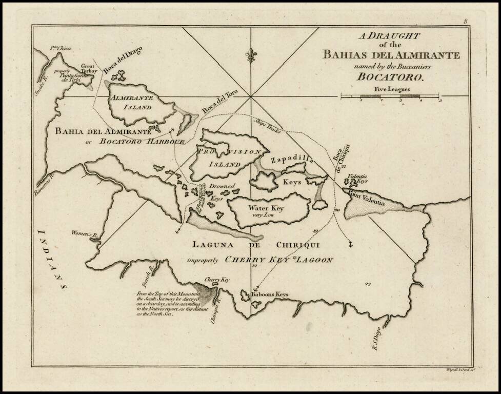 A Draught of the Bahias del Almirante named by the Buccaniers Bocatoro