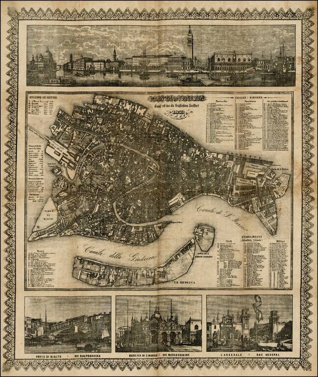 Pianta di Venezia diseg: ed inc:da Guglielmo Seiffert . . . 1850