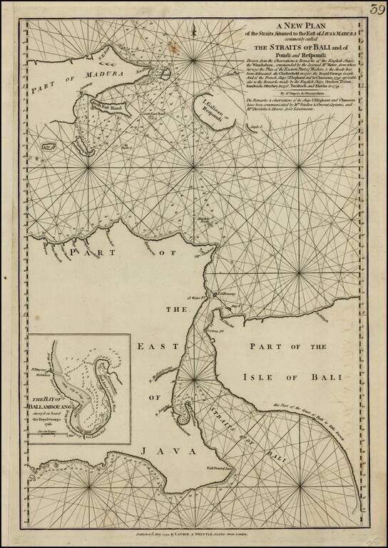 A New Plan of the Straits, Situated to the East of Java and Madura Commonly Called the Straits of Bali and of Pondi and Resondi . .