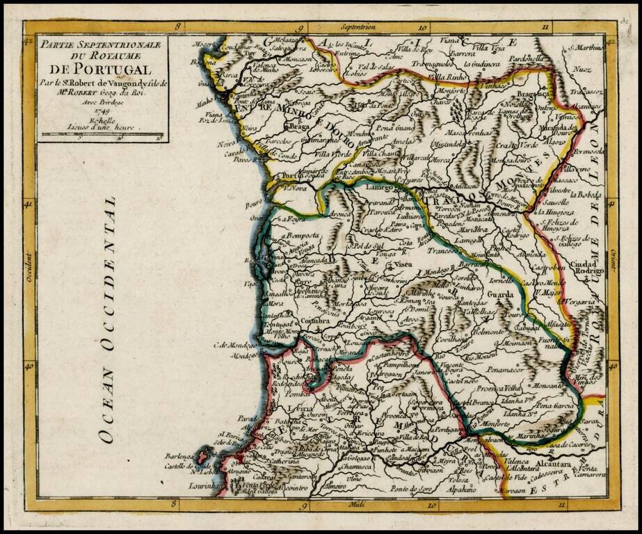 Partie Septentrionale Du Royaume De Portugal . . . 1749