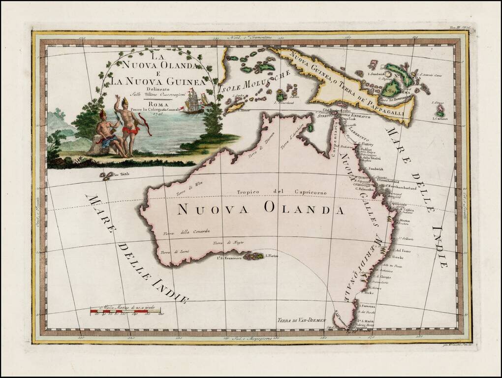 La Nuova Olanda E La Nuova Guinea Delineate Sulle Ultime Osserazione . . . 1798
