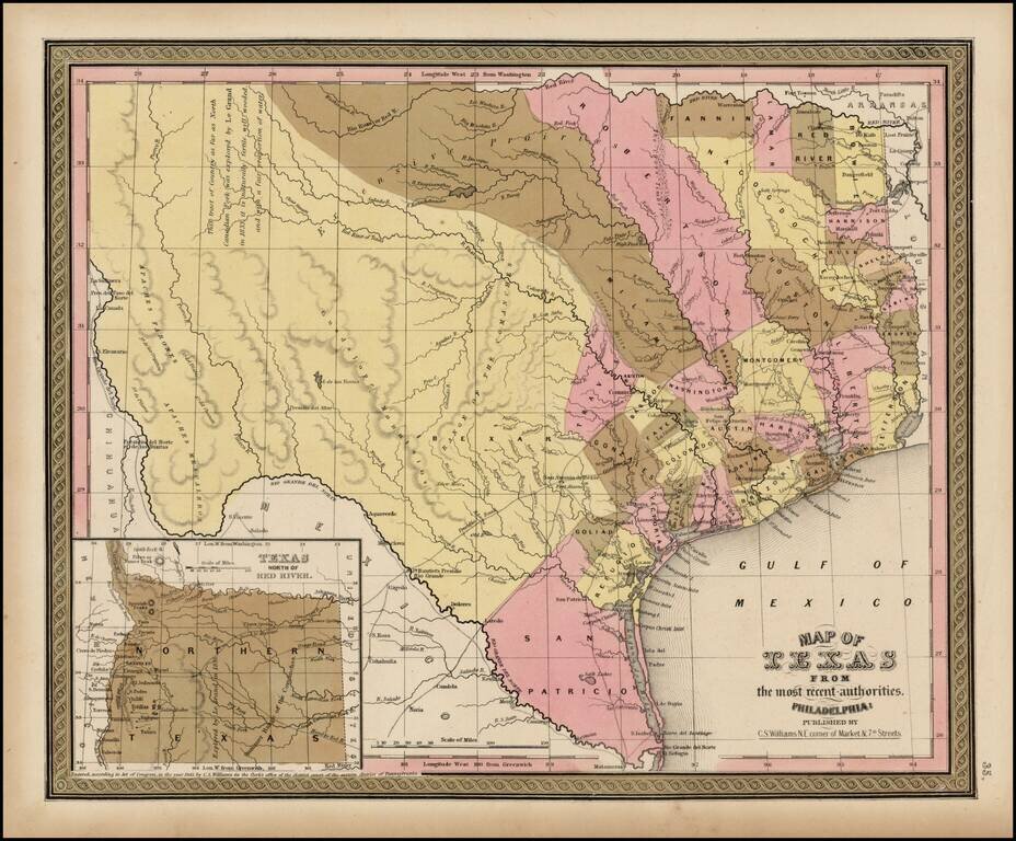 [Republic of Texas]  Map of Texas From the most recent authorities . . .