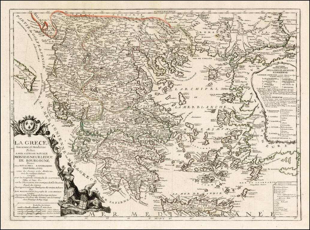 La Grece Ancienne et Moderne Dediee Ason Altesse Royale . . . Divisee en ses Royaumes Republiques Provindes et Pays . . . 1699