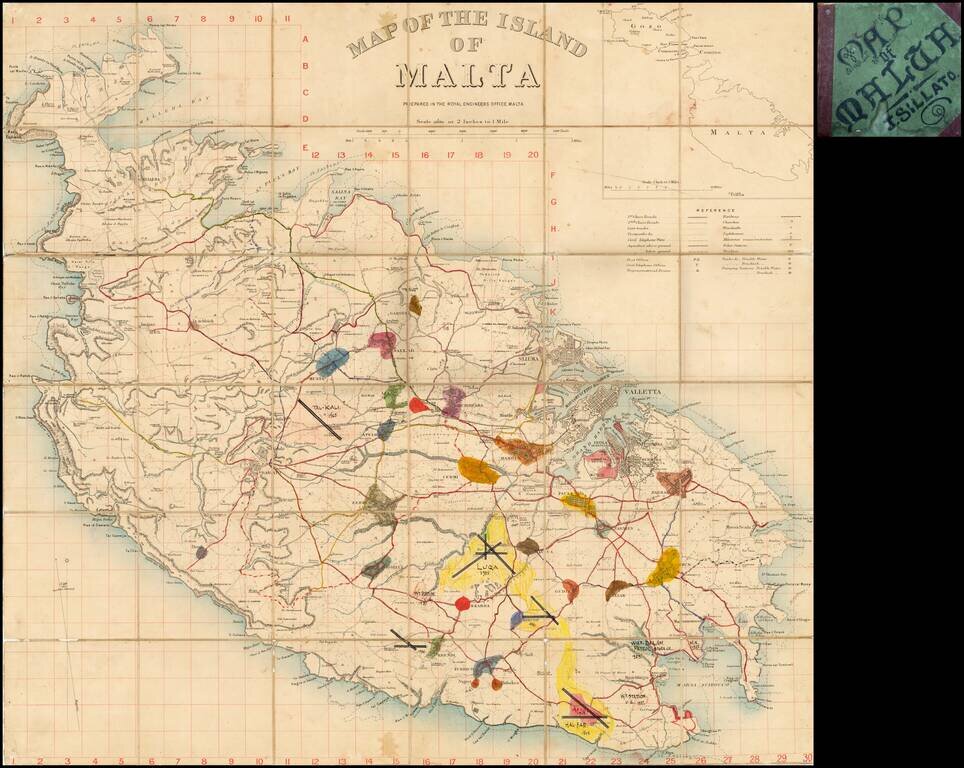 Map of the Island of Malta Prepared in the Royal Engineers Office, Malta.