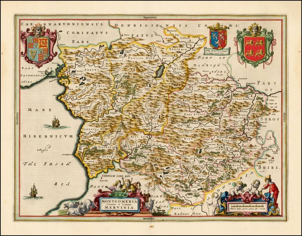 Montgomeria Comitatus et Comitatus Mervinia  (Heightened with Gold)