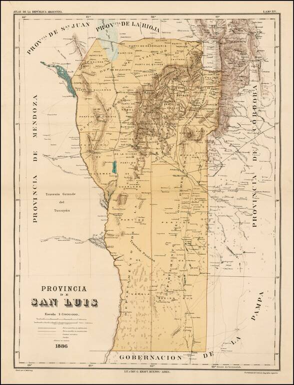 Provincia De San Luis . . . 1886  (Argentina)