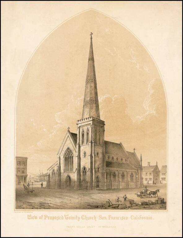 View of Proposed Trinity Church - San Francisco - California.  . . .