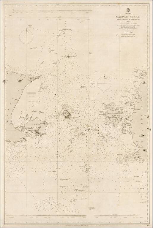 China Sea Gaspar Strait Surveyed by Officers of the United States Navy 1854.