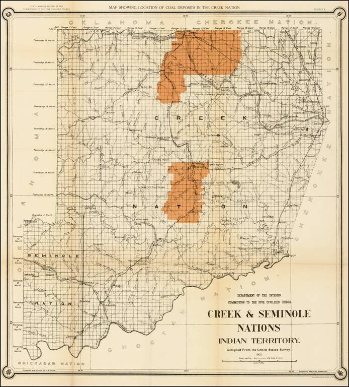 Map of the Creek & Seminole Nations Indian Territory . . .  1899
