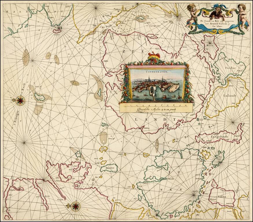 De Sondt en Belt uyt gegeven door Arnold Colom . . . (with view of Copenhagen!)