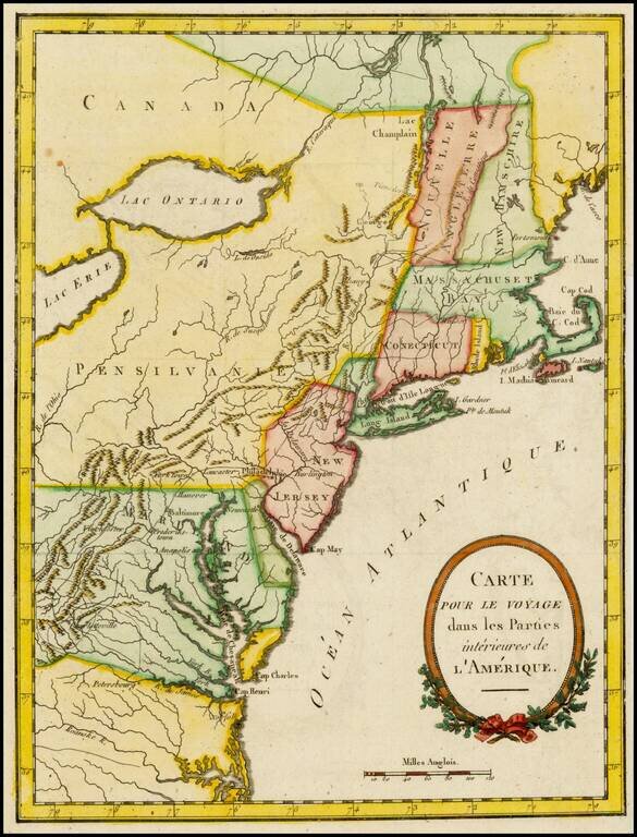 Carte Pour Le Voyage dans les Parties interieures de L'Amerique