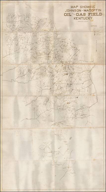 Map Showing Johnson-Magoffin Oil and Gas Field Kentucky