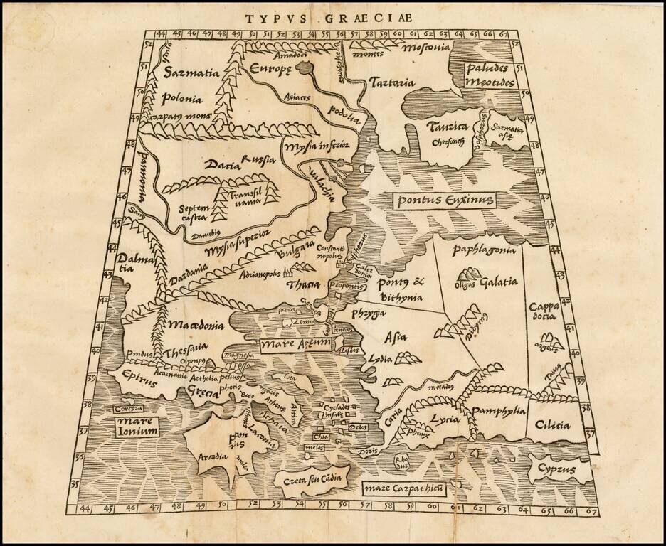 Typus Graeciae (with Turkey, Cyprus & Black Sea))