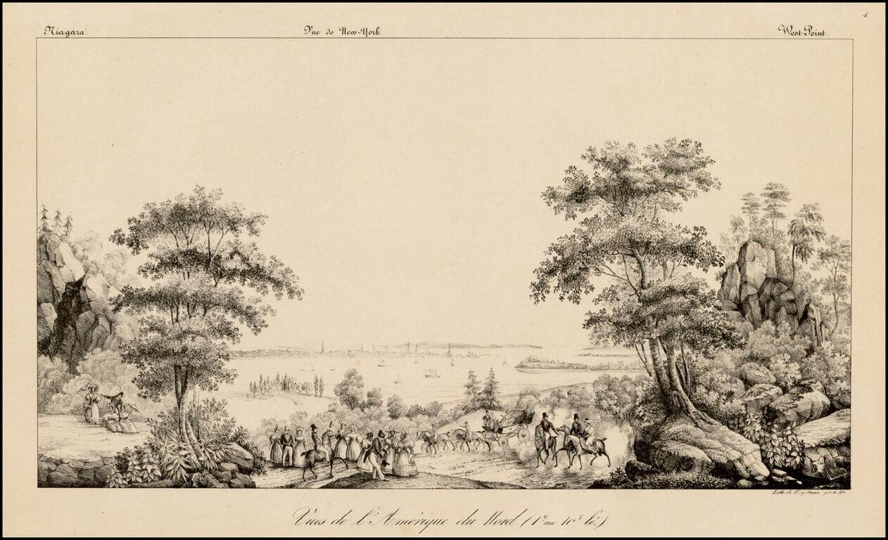 Vues de L'Amerique du Nord - Niagara - Vue de New-York - West Point