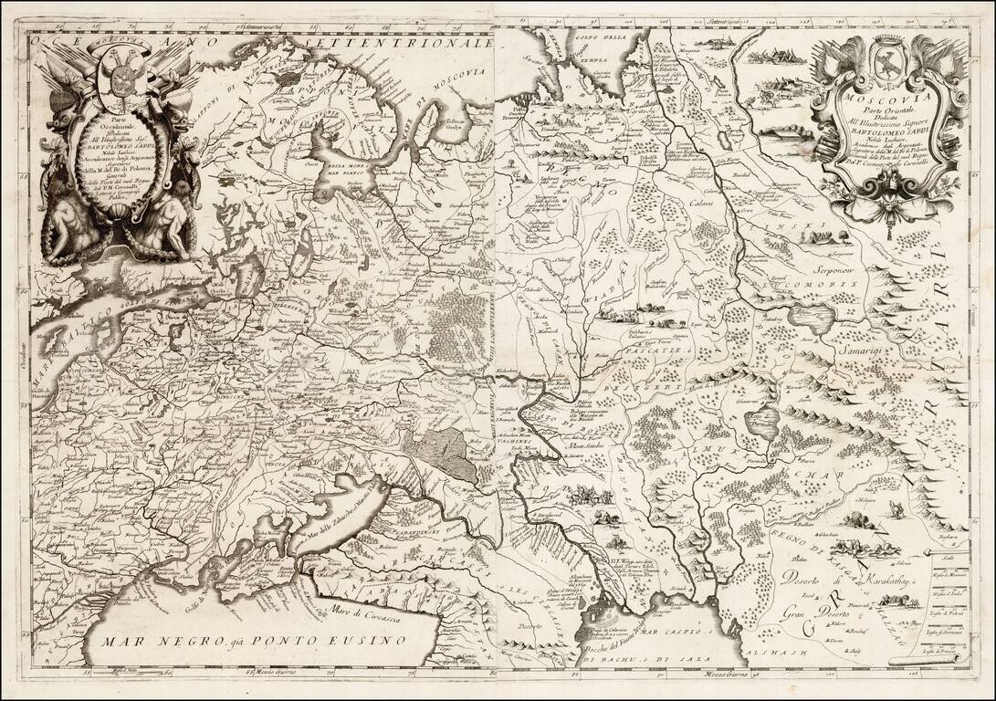 Moscovia Parte Orientale . . . [with] Parte Occidentale . . .