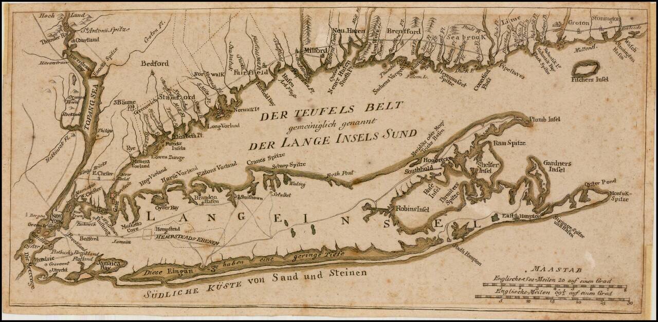 [Long Island & Vicinity] Der Teufels Belt gemeiniglich genannt der Lange Insels Sund