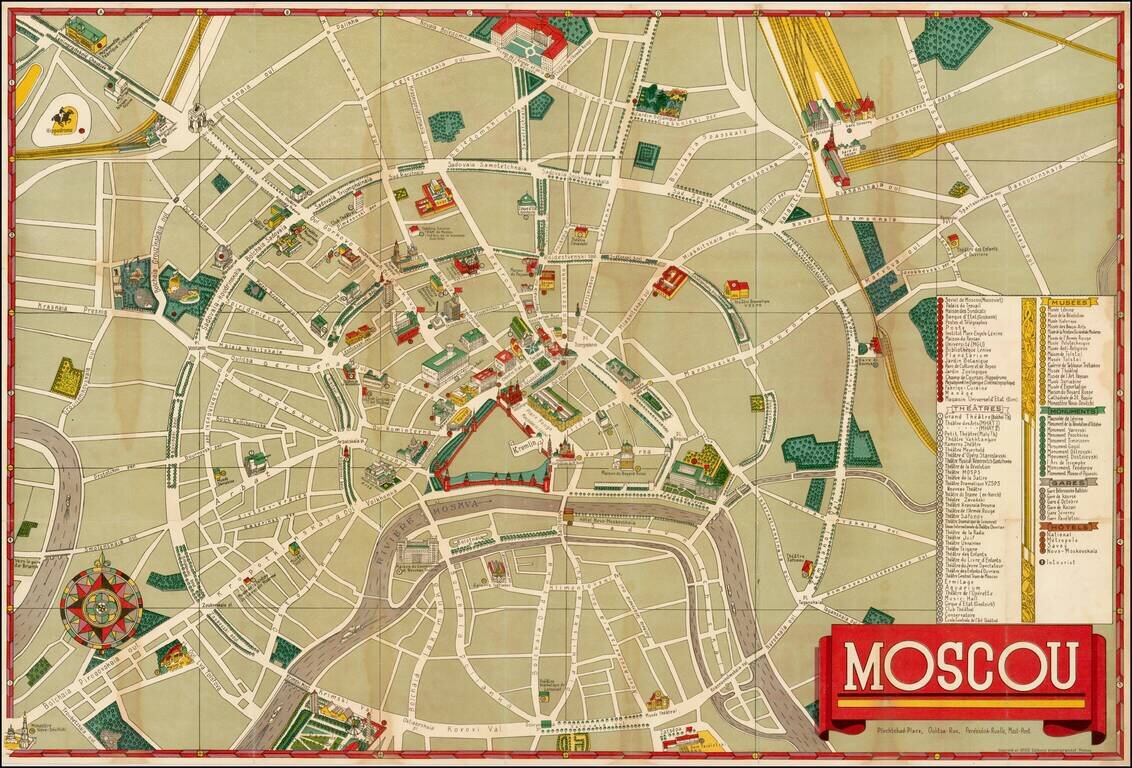 [Pictographic Map of Moscow] Moscou.