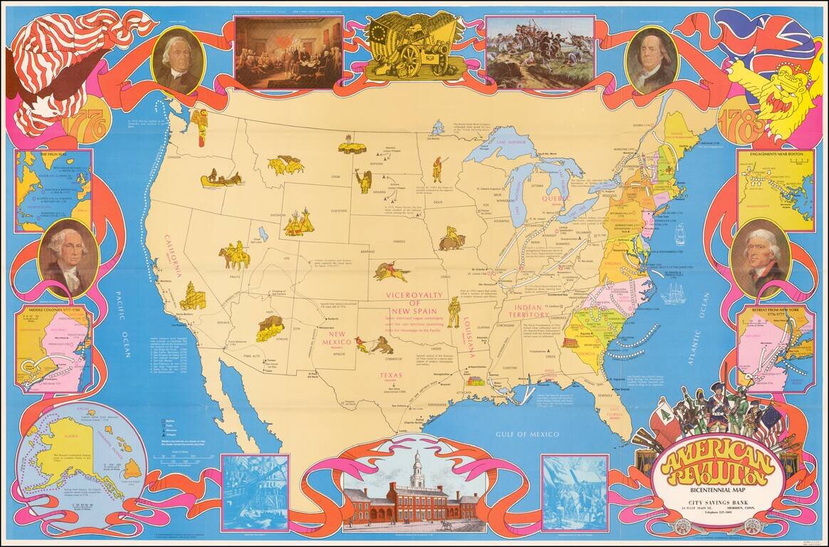 American Revolution Bicentennial Map.  . . .