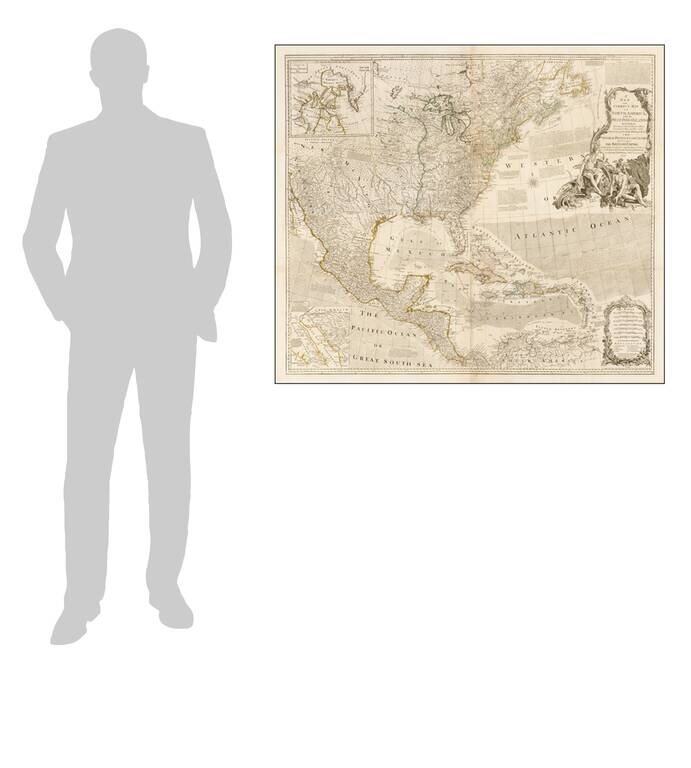 A New and Correct Map of North America, with the West India Islands,  Divided according to the last Treaty of Peace, Concluded at Paris, 10th Feby. 1763, wherein are particularly Distinguished, The Several Provinces and Colonies which Compose The British 