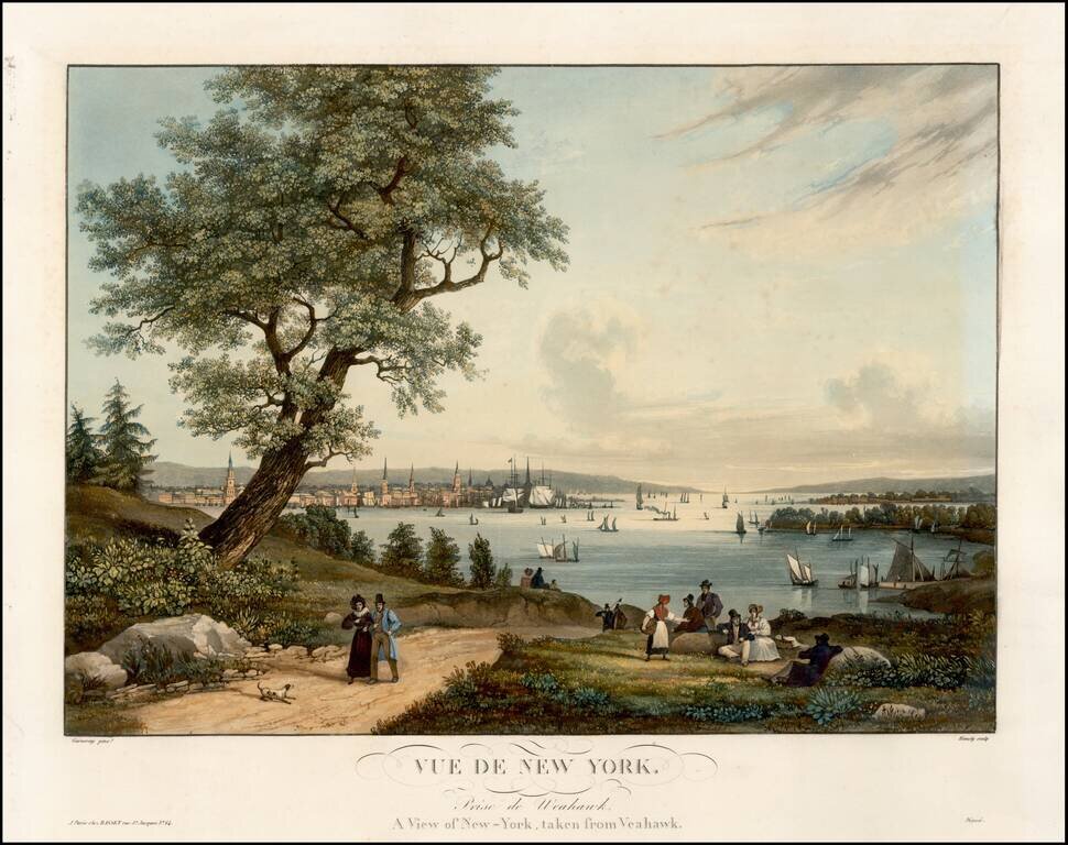 Vue De New York.  Prise de Weahawk.  A View of New-York, taken from Veahawk.