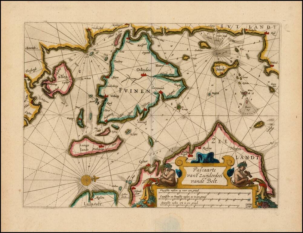 Pascaarte van't Zuijderdeel vande Belt