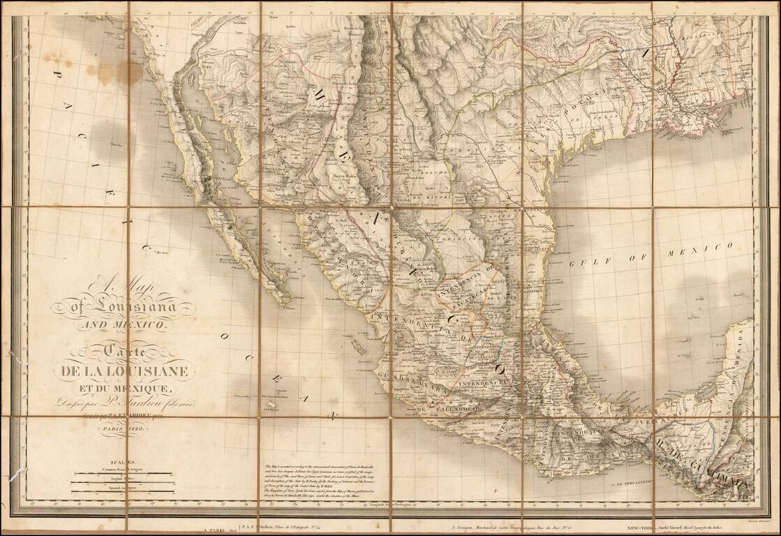 [Provincia de Texas]  A Map of Louisiana and Mexico.   Carte de la Louisiane et Mexique  . . . 1820