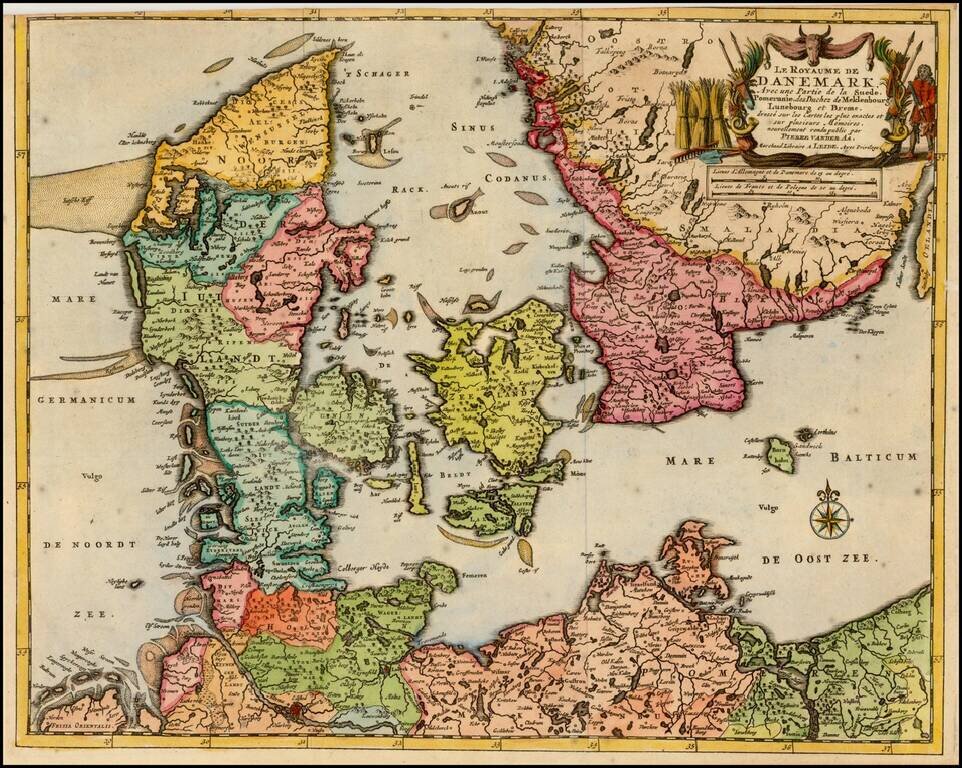 Le Royaume de Danemark, Avec une Partie de la Suede, Pomeranie, des Duchez de Meklenbourg, Lunebourg, et Breme .  . .