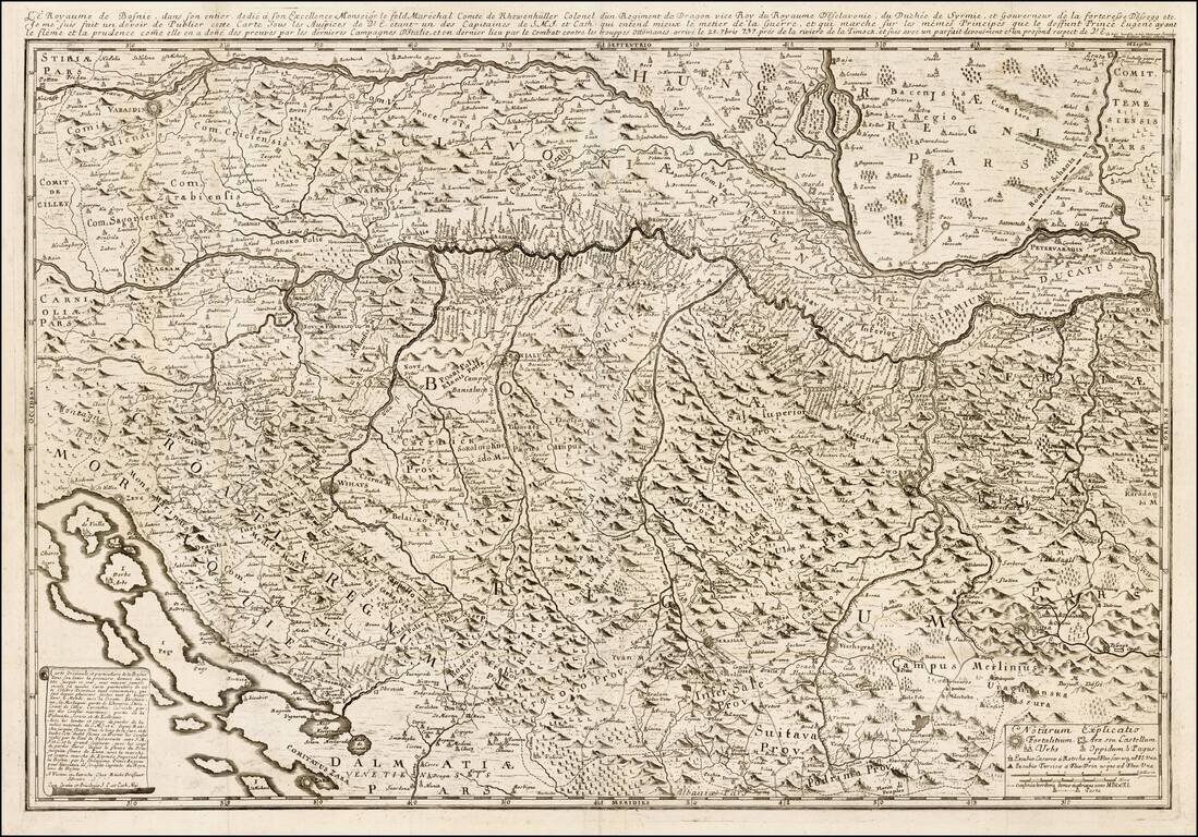 Le Royaume de Bosnie, dans son entier, dedie a son Exellence Monseigr. le feld Marechal Comte de Khewenhüller..