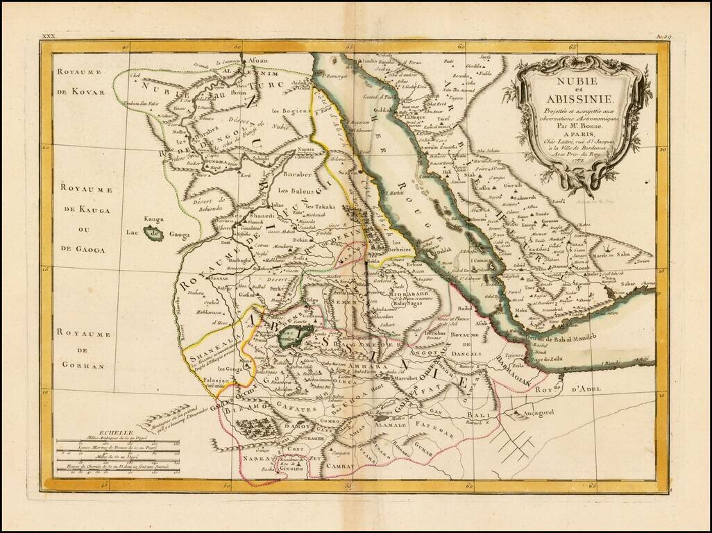 Nubie et Abissinie Projette et assujettie au Observations Astronomiques . . . 1771