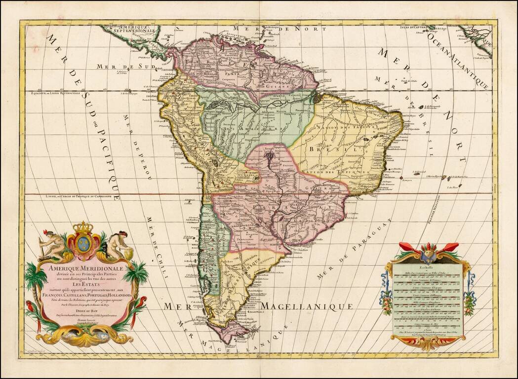 Amerique Meridionale divisee en ses Principales Parties . . .