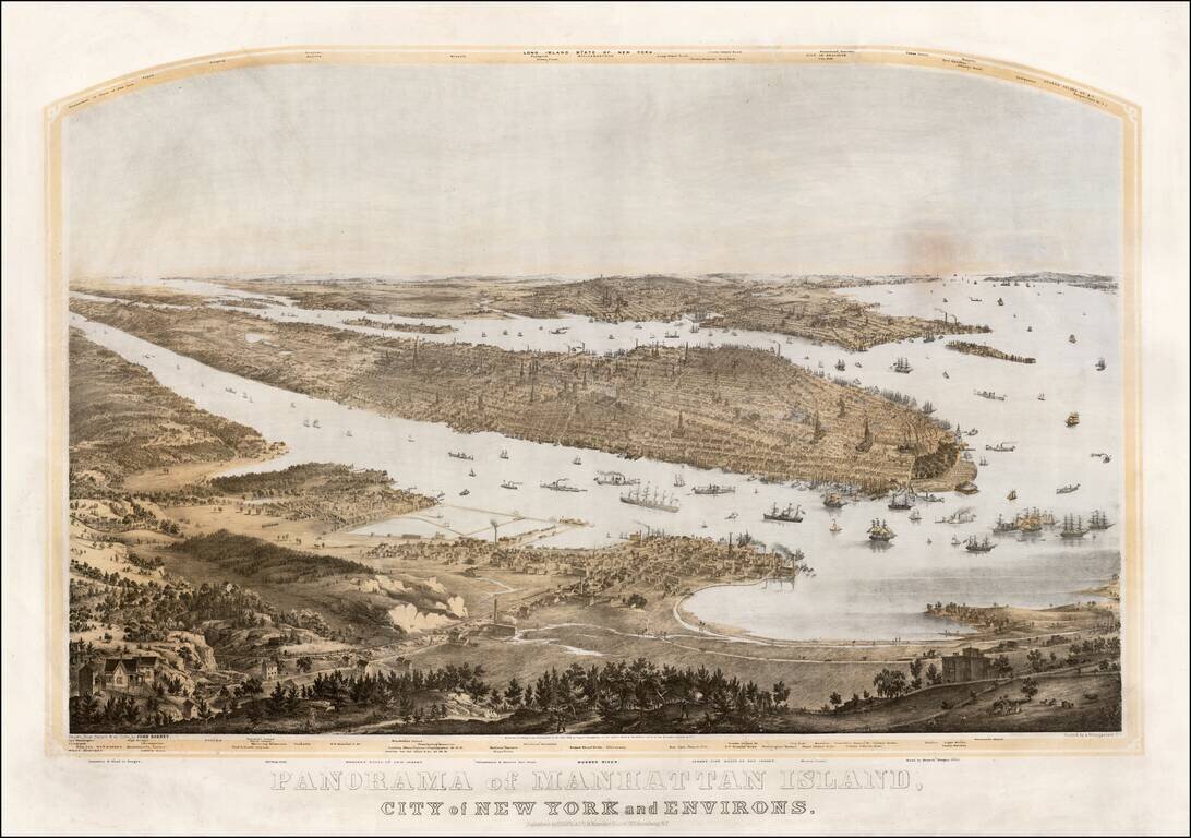 Panorama of Manhattan Island, City of New York and Environs.