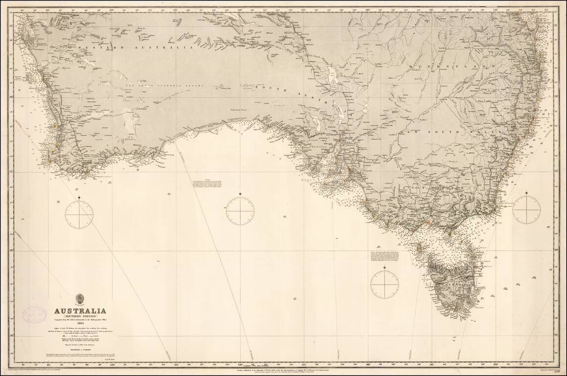 Australia (Southern Portion) Compiled from the latest information in the Hydrographic Office