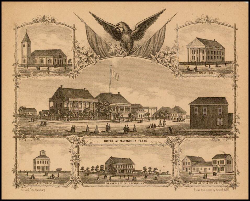 [Matagorda Bay:  Pictorial Letter Sheet]