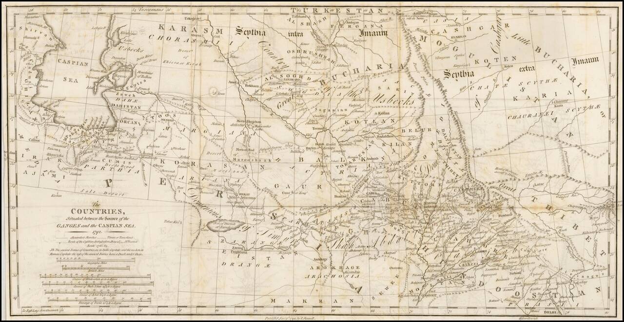 The Countries, Situated between the Source of the Ganges and the Caspian Sea.  1792