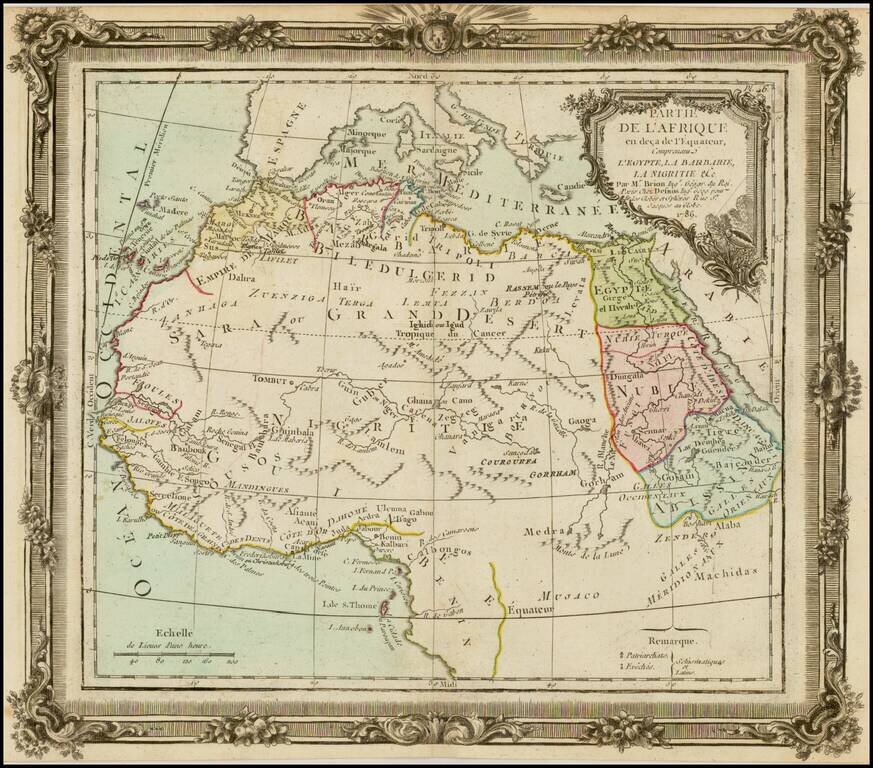 Partie De L'Afrique en deca de L'Equateur … 1766