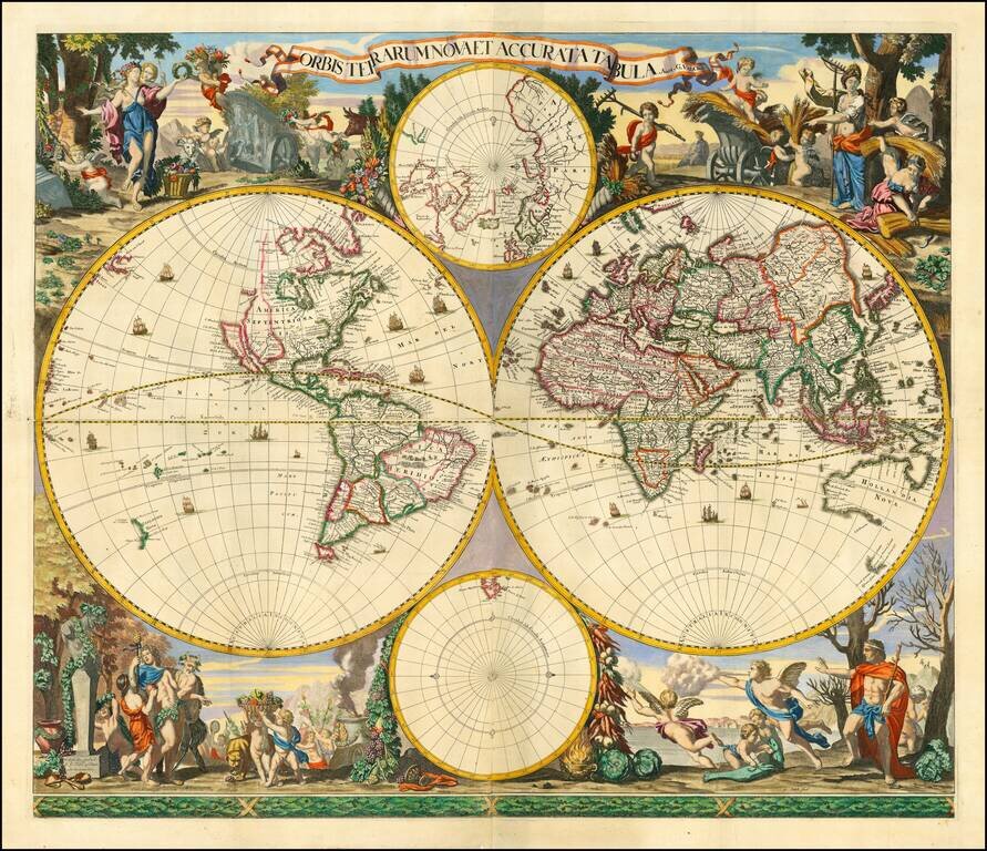 [Wall Map] Orbis Terrarum Nova et Accurata Tabula. Auct. G. Valck.