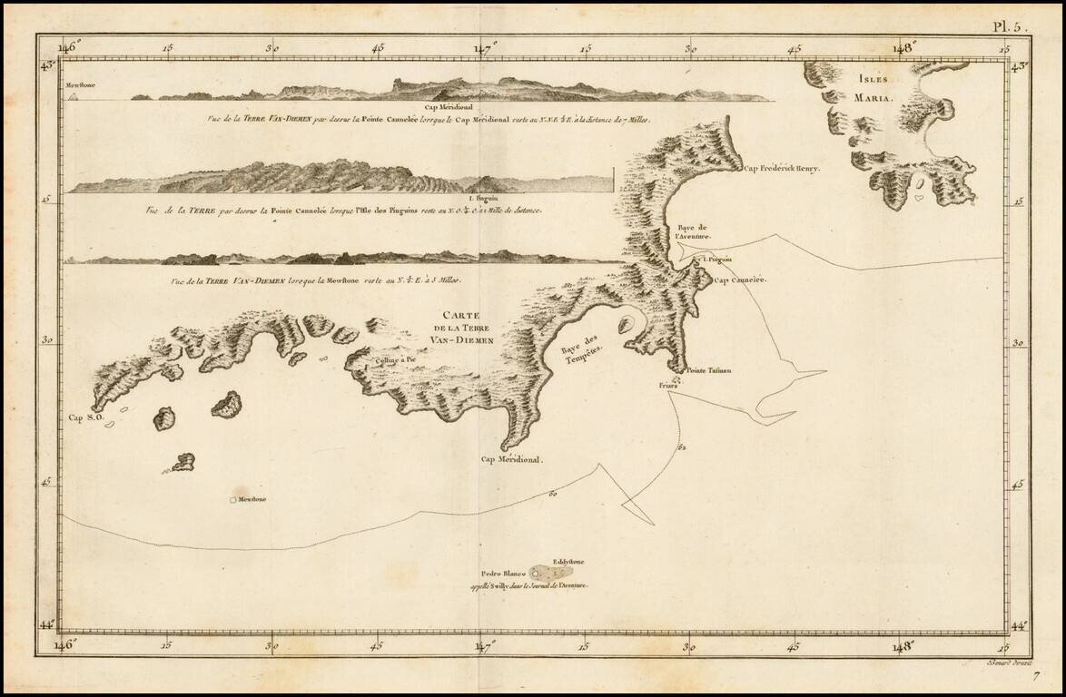Carte de la Terre Van-Diemen