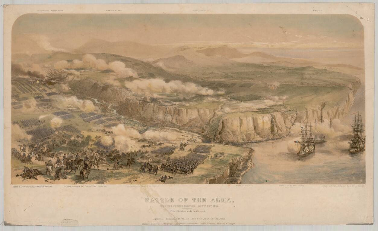 The Battle of the Alma, From The French Position, Septr. 20th, 1854. From Sketches Made on the Spot.