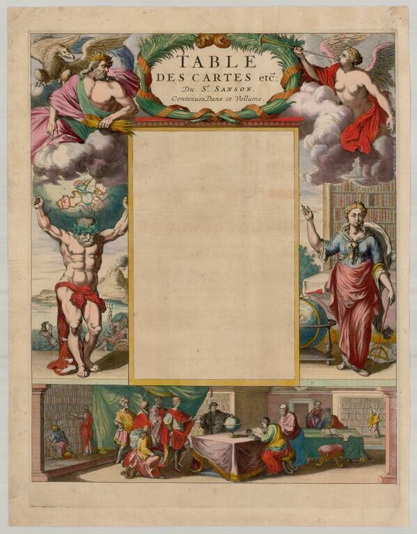 [Title Page] Table des Cartes etc: Du Sr. Sanson Contenues Dans ce Vollume