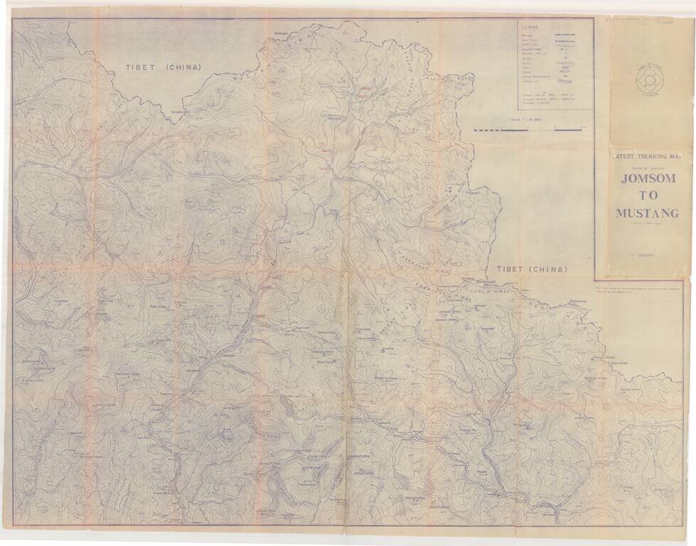 [Nepal]  Latest Trekking Map North North of Jomsom  Jomsom to Mustang