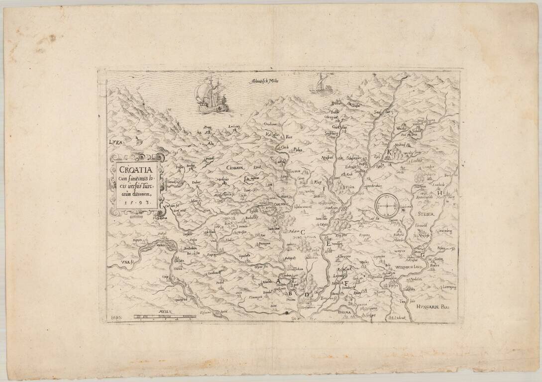 Croatia cum finitimis locis uersus Turcarum ditionem, 1593