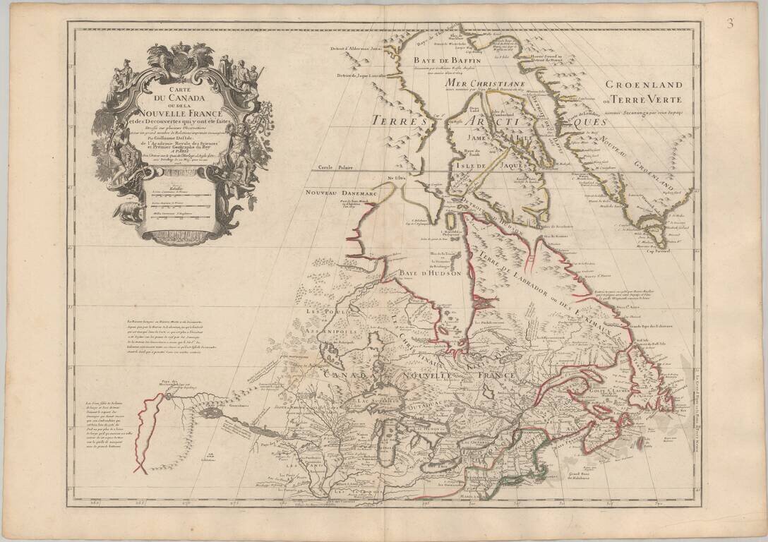 Carte Du Canada ou de la Nouvelle France et des Decouvertes qui y ont ete faits . . . 1703